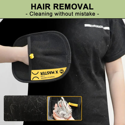 Upgraded Electrostatic Pet Grooming Gloves - Reusable Cat & Dog Hair Remover for Bed, Cat Bed, Scratcher, Cat Tree, Couch, Furniture, Carpet, Premium Cleaning Mitt for Multi-Pet Households Portable Pet Hair Removal Roller,Pet Furremoval Double-Sided
