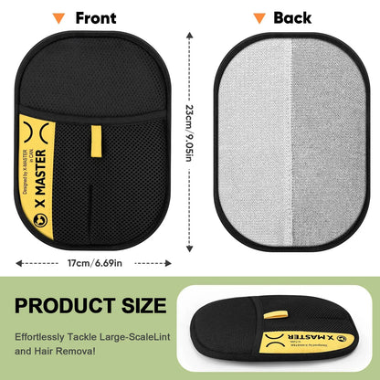 Upgraded Electrostatic Pet Grooming Gloves - Reusable Cat & Dog Hair Remover for Bed, Cat Bed, Scratcher, Cat Tree, Couch, Furniture, Carpet, Premium Cleaning Mitt for Multi-Pet Households Portable Pet Hair Removal Roller,Pet Furremoval Double-Sided