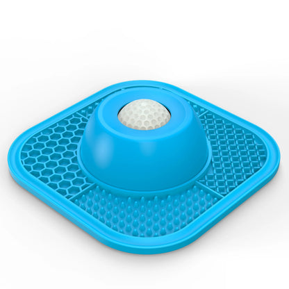 Slow Feeder Dog Bowls & Lick Mat for Liquid and Thick Treat, Anti-Slip Dog Lick Bowl with Interactive Rolling Ball, 5/6 Cup Pup Licking Toy for Large Medium Small Dogs and Cats