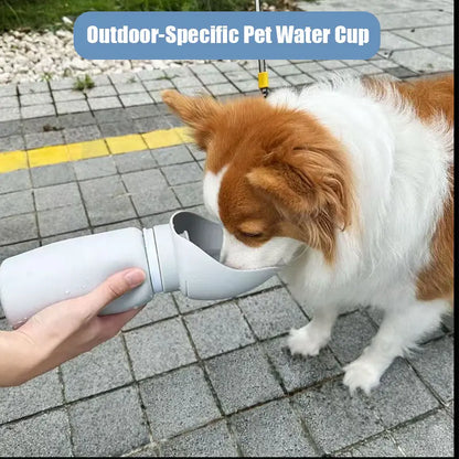 Portable Leak-Proof Dog Water Bottle - Foldable Lightweight Dispenser and Drinking Bowl for Pets (19 Oz) Ideal for Outdoor Activities, Hiking, and Travel