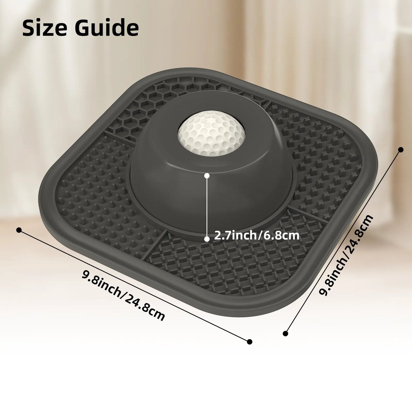 Slow Feeder Dog Bowls & Lick Mat for Liquid and Thick Treat, Anti-Slip Dog Lick Bowl with Interactive Rolling Ball, 5/6 Cup Pup Licking Toy for Large Medium Small Dogs and Cats
