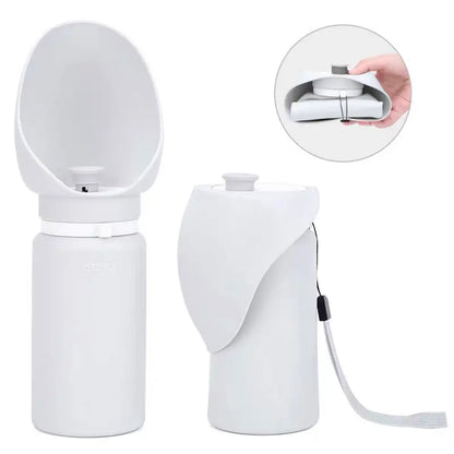 Portable Leak-Proof Dog Water Bottle - Foldable Lightweight Dispenser and Drinking Bowl for Pets (19 Oz) Ideal for Outdoor Activities, Hiking, and Travel