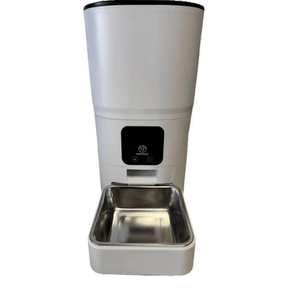 App-Controlled Wi-Fi Pet Food Dispenser with Auto-Feeding, Plastic-Steel Construction, Washable Parts for Dogs and Cats